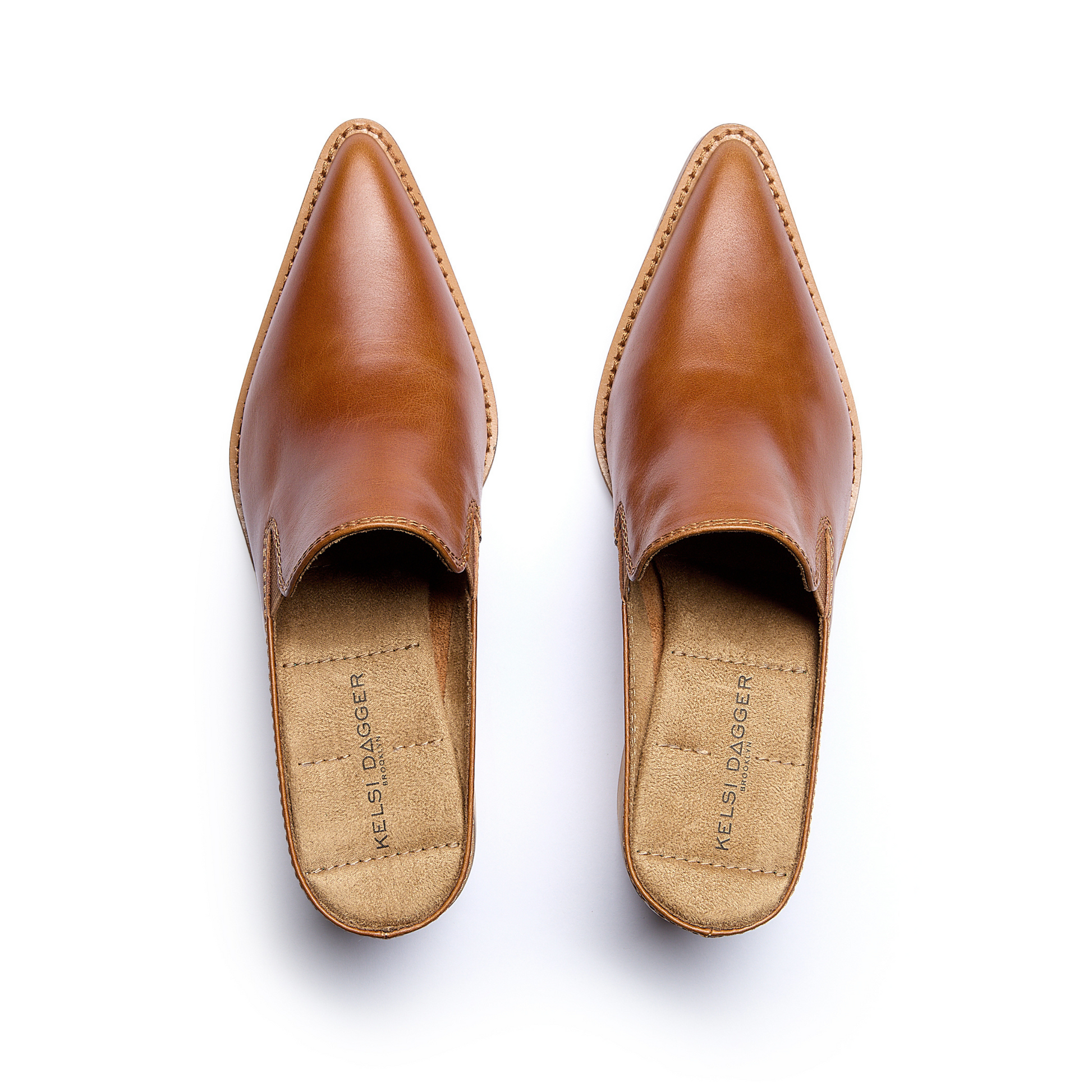 Kelsi Dagger Brooklyn Women's Mason Caramel Pointed Toe Mules