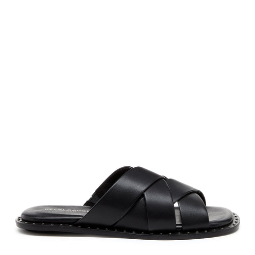 Bravo Black Leather Sandal