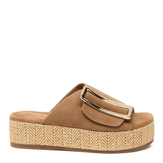 Dover Bison Suede Platform Sandals