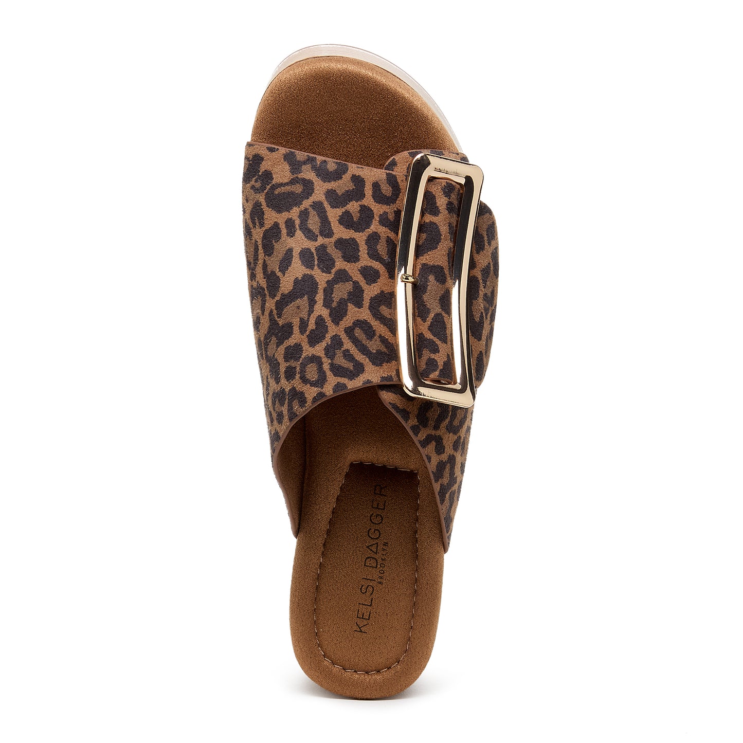 Dover Leopard Suede Platform Sandals - Women's Stacked Leather Sandals