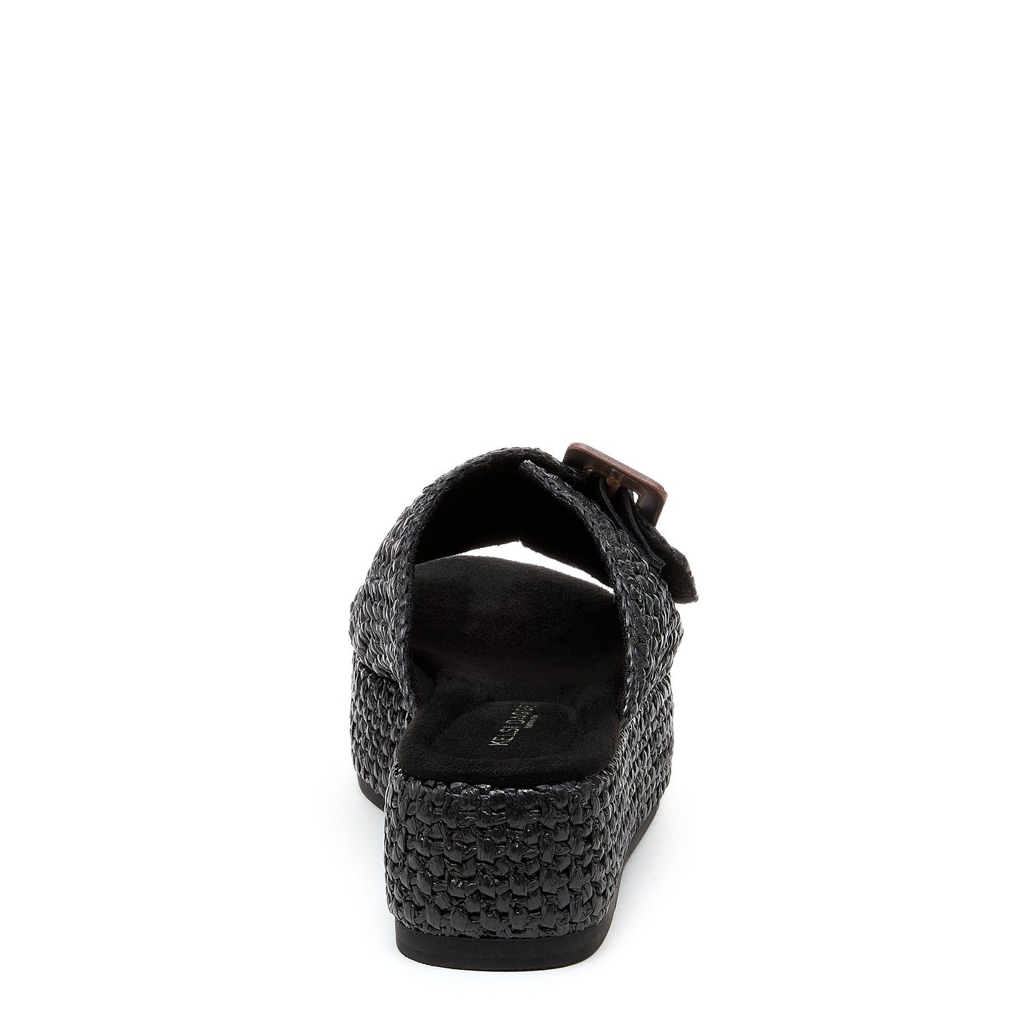 Dover Black Raffia Platform Sandals