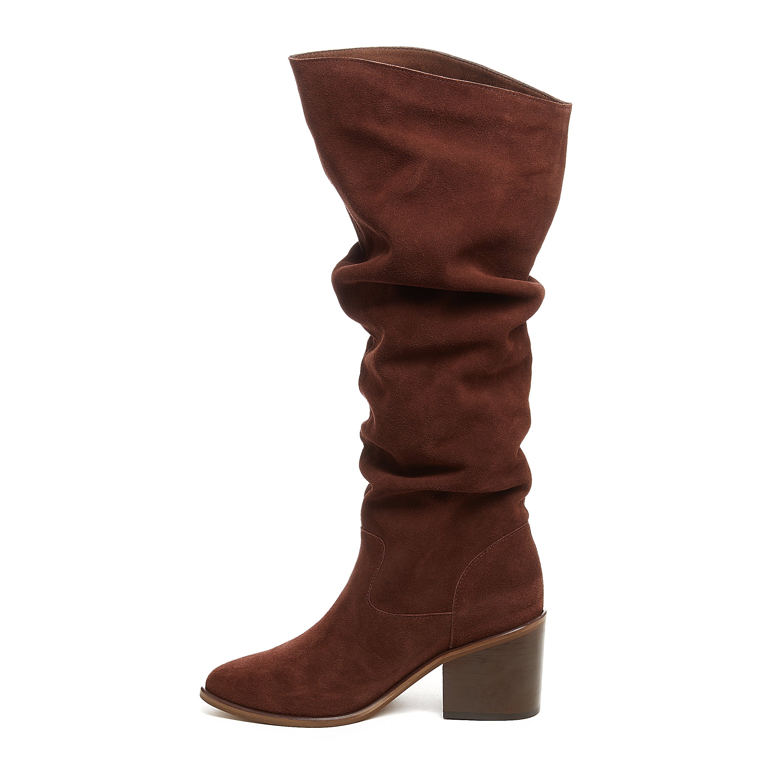 Brown slouchy boots best sale