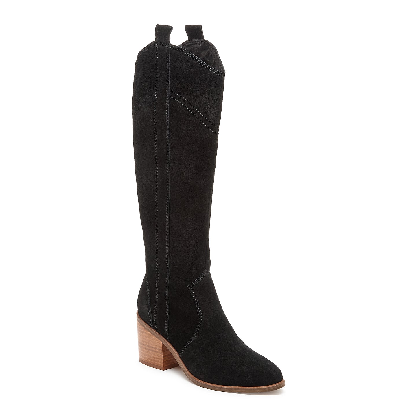 Women's Kelsi Dagger Brooklyn Echo Black Suede Tall Boots