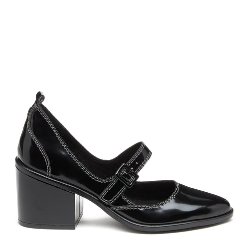 Elm Black Leather Mary Janes