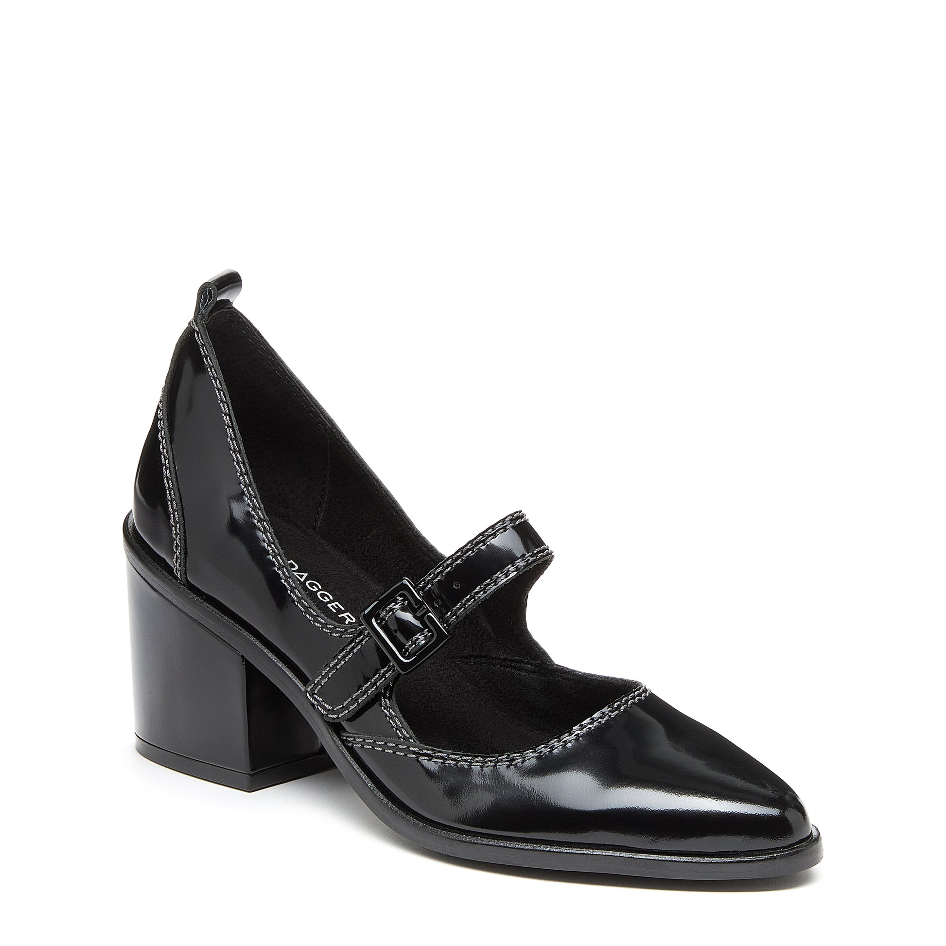 Women's Kelsi Dagger Brooklyn Elm Black Leather Mary Janes