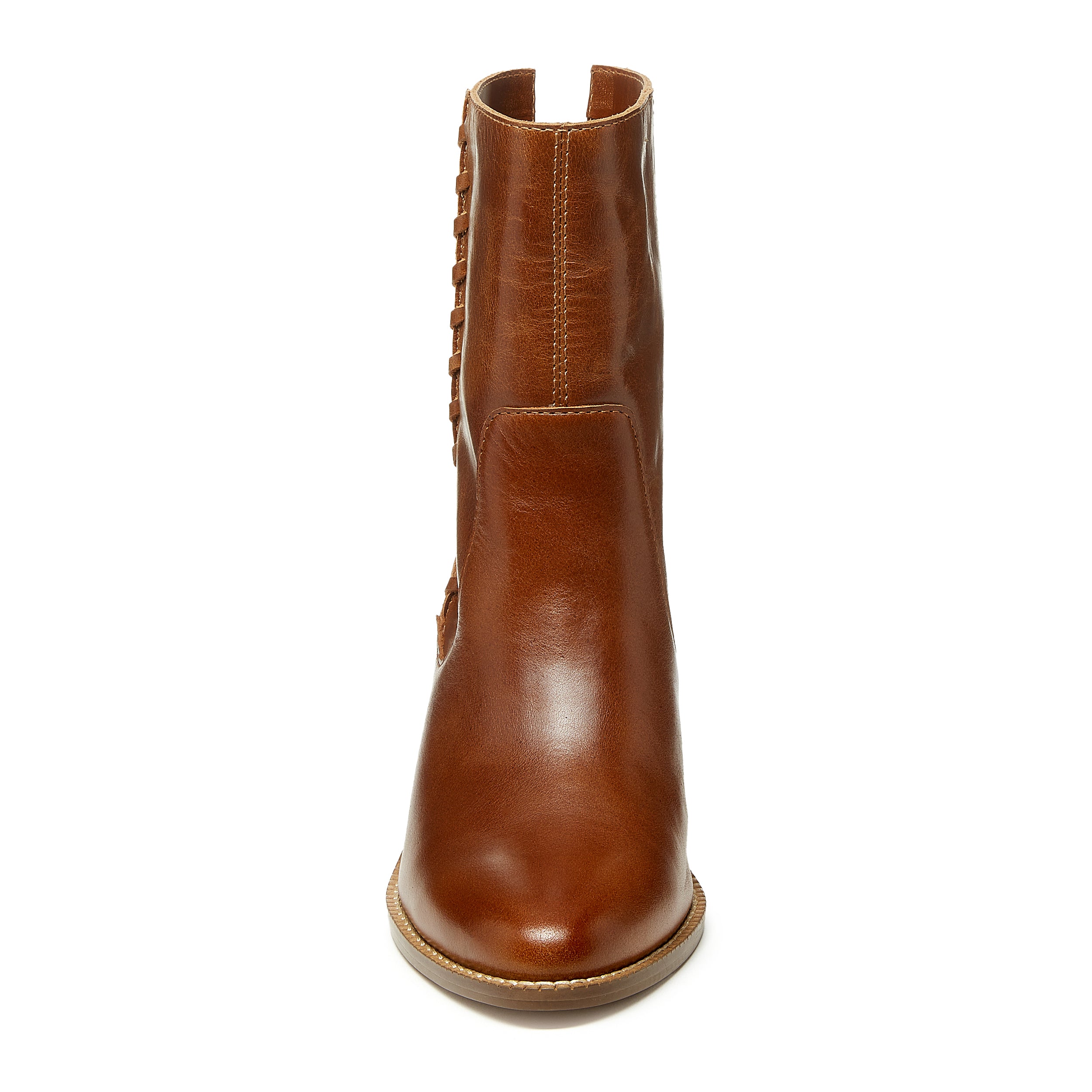 Women's cognac leather booties sale