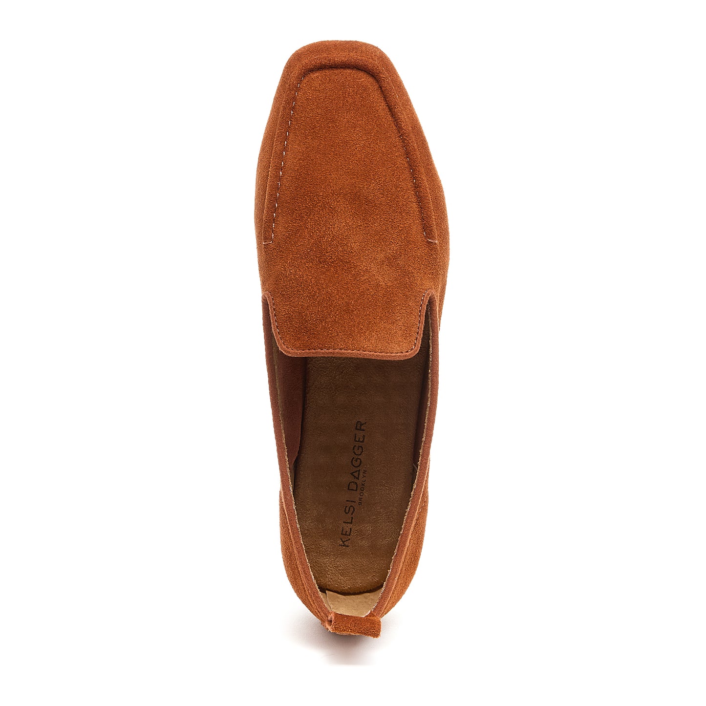 Kelsi Dagger Brooklyn Finley Caramel Suede Loafers Women's