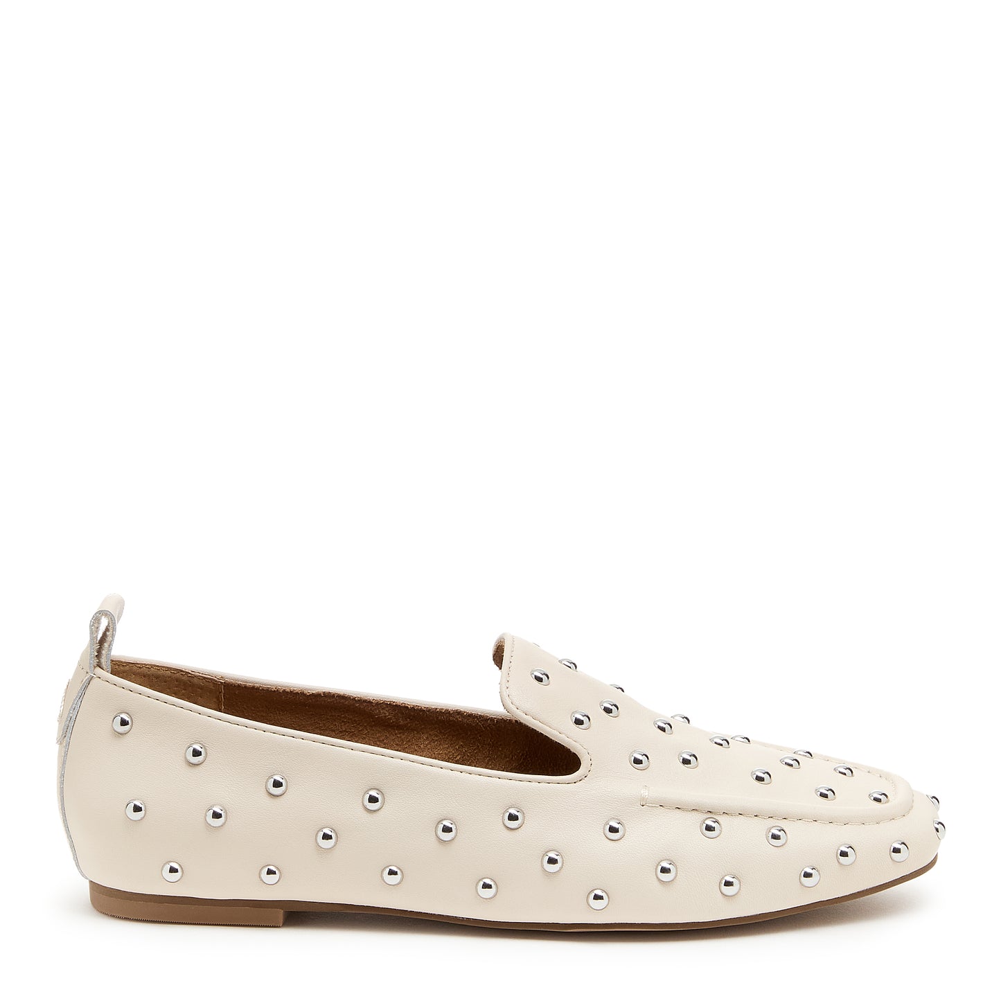 Finley Cream Stud Loafers