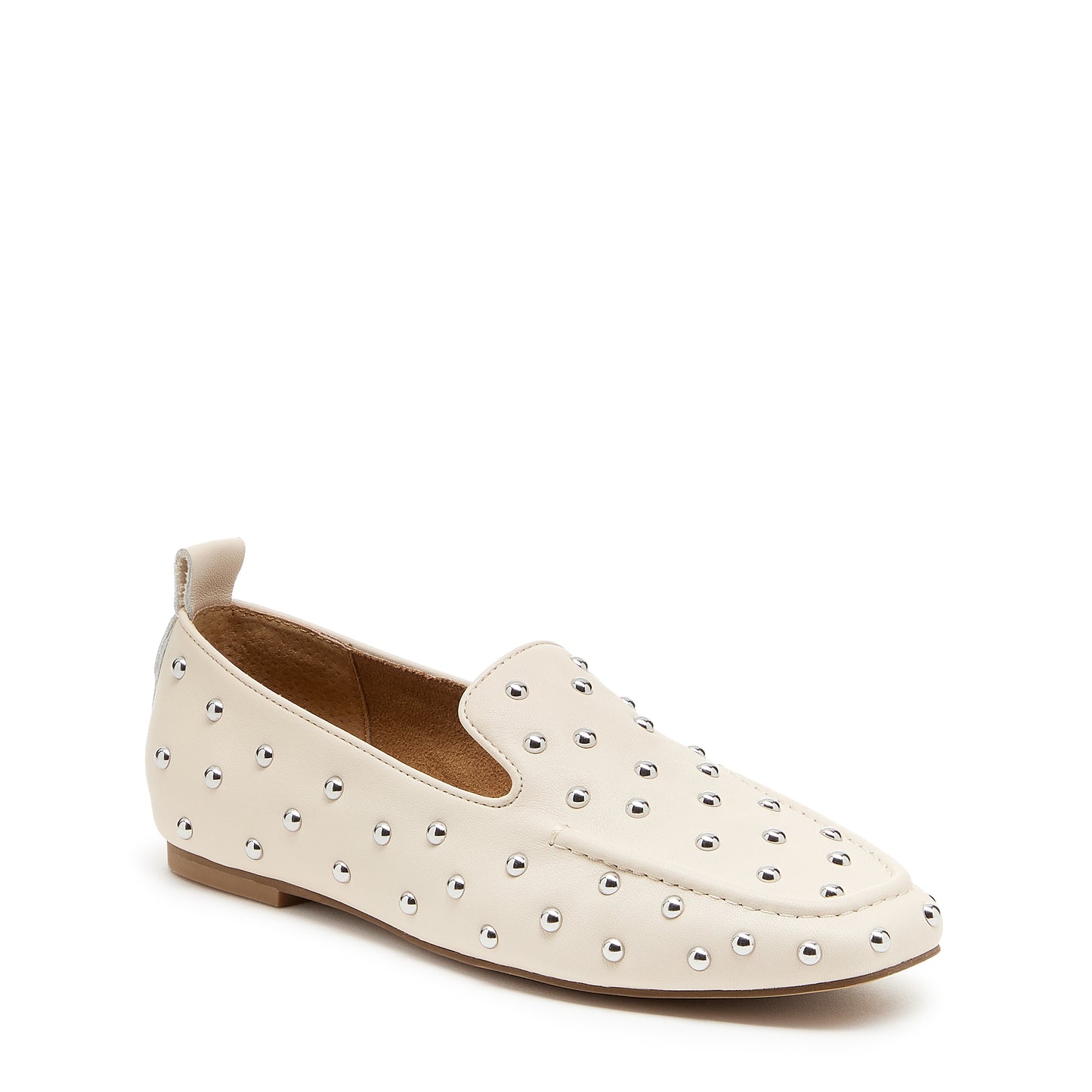 Finley Cream Stud Loafers