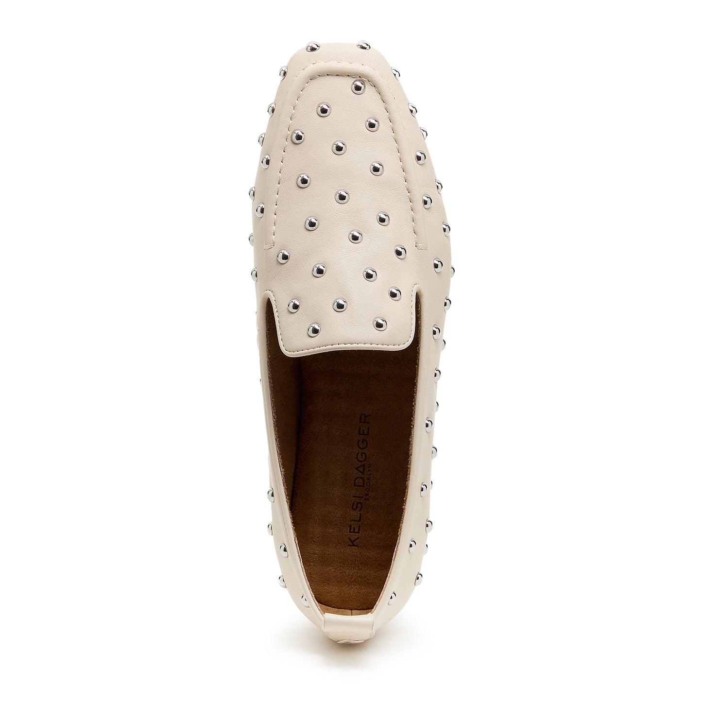 Finley Cream Stud Loafers