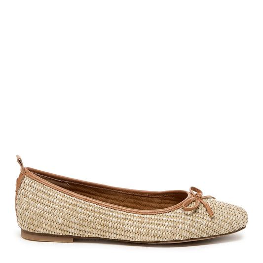 Frankie Mini Raffia Ballet Flats