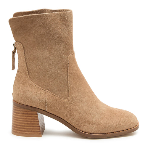 Island Almond Suede Wide Width Booties