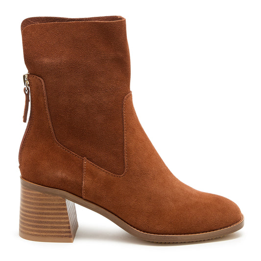 Island Hickory Suede Wide Width Booties