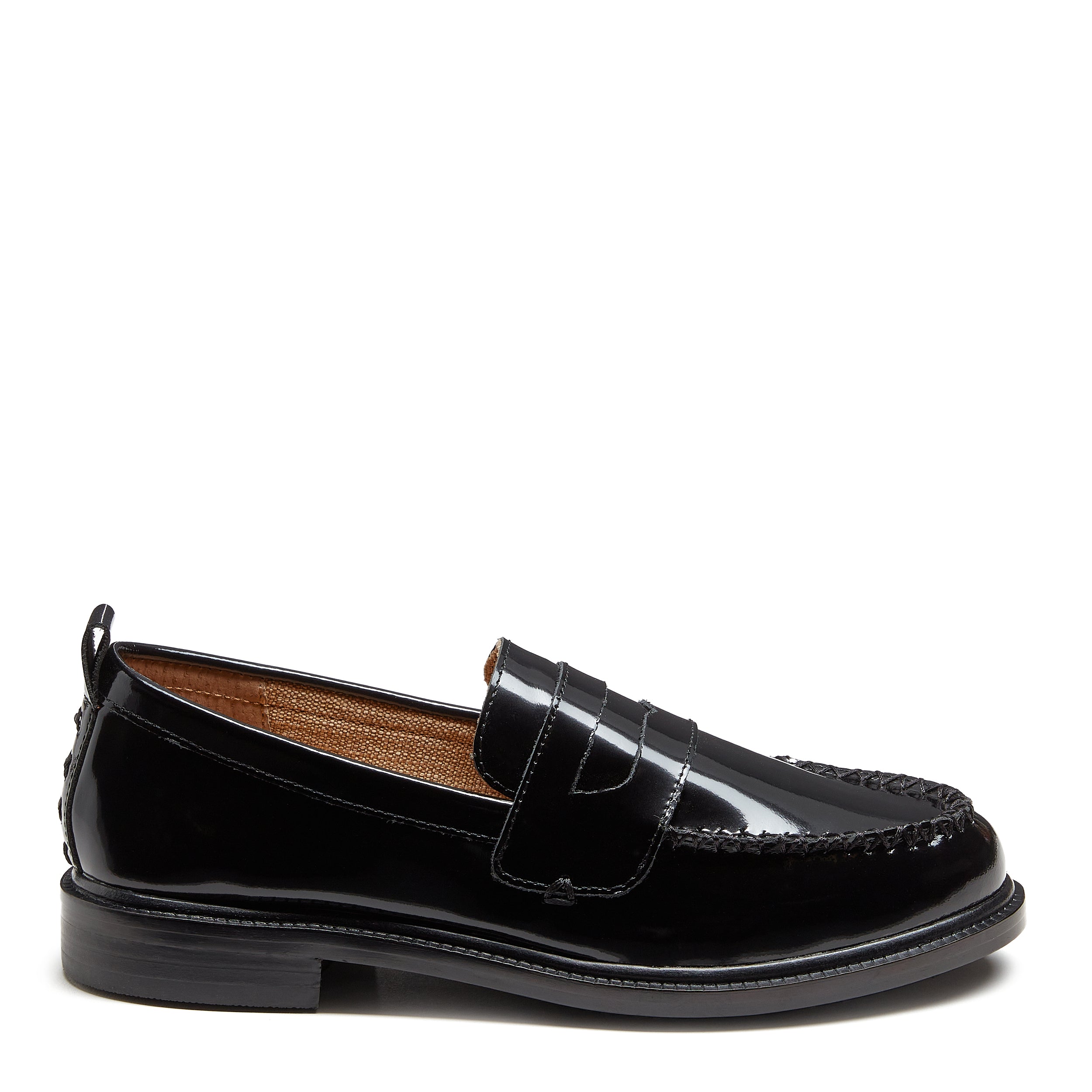 Women's Lens All Black Leather Wide Width Loafers By Kelsi Dagger BK®