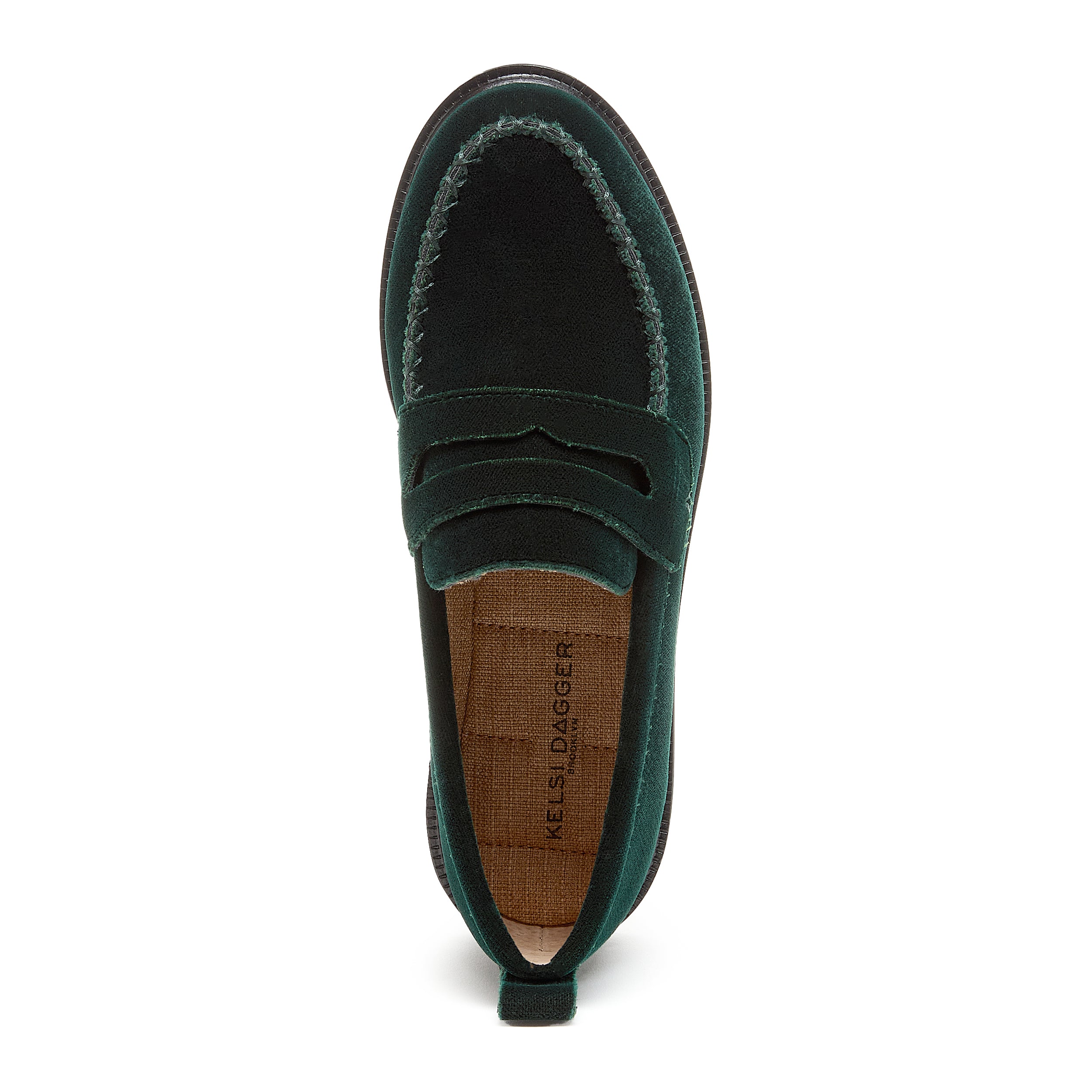 Kelsi Dagger Brooklyn Women s Lens Dark Green Velvet Loafers Kelsi Dagger BK