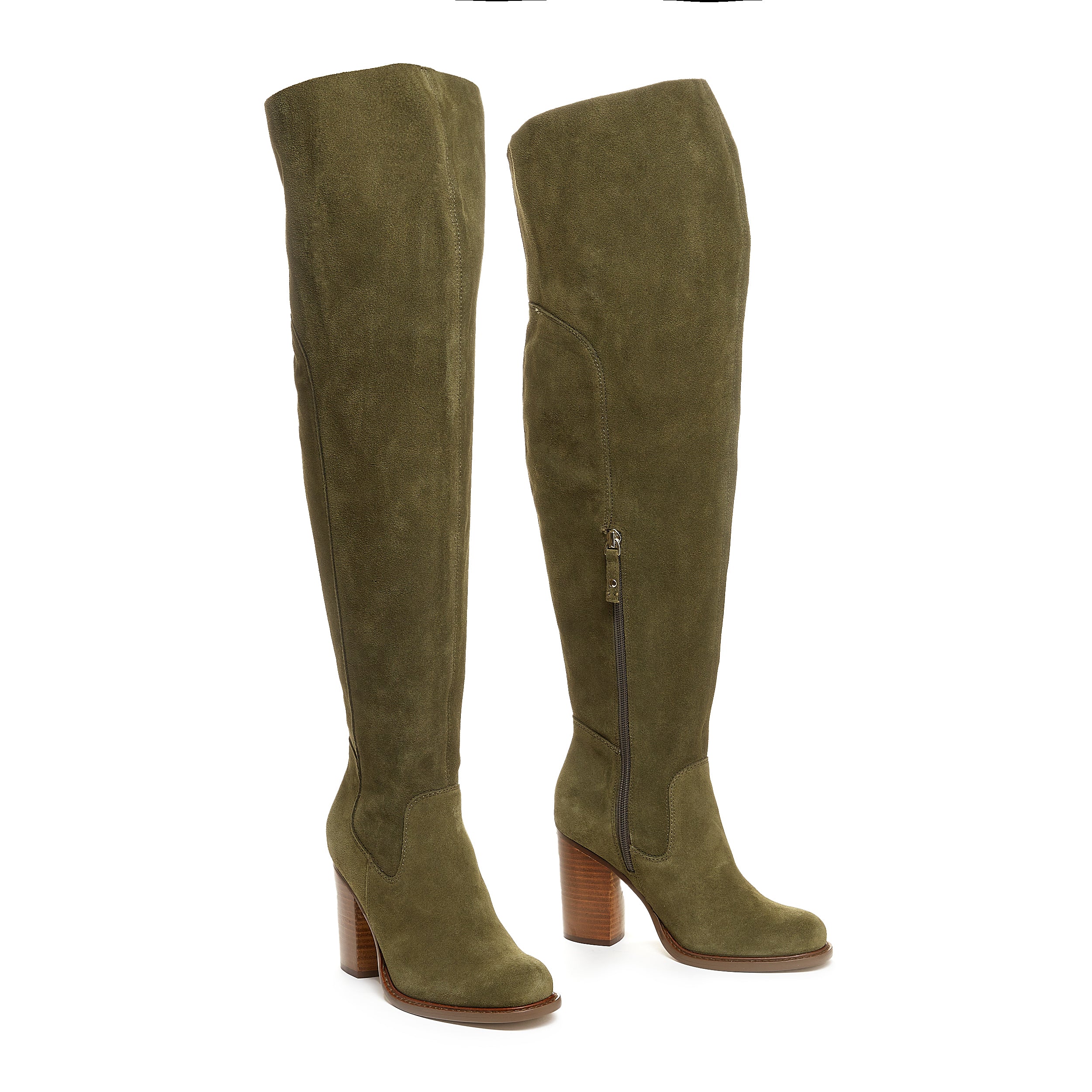 Olive wide sales calf boots