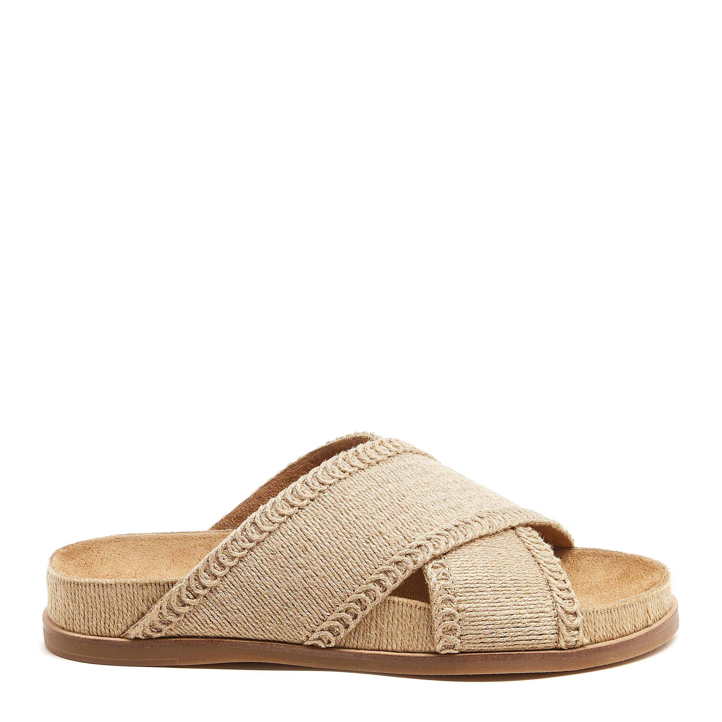 ASOS DESIGN Francis leather woven flat sandals in tan | ASOS