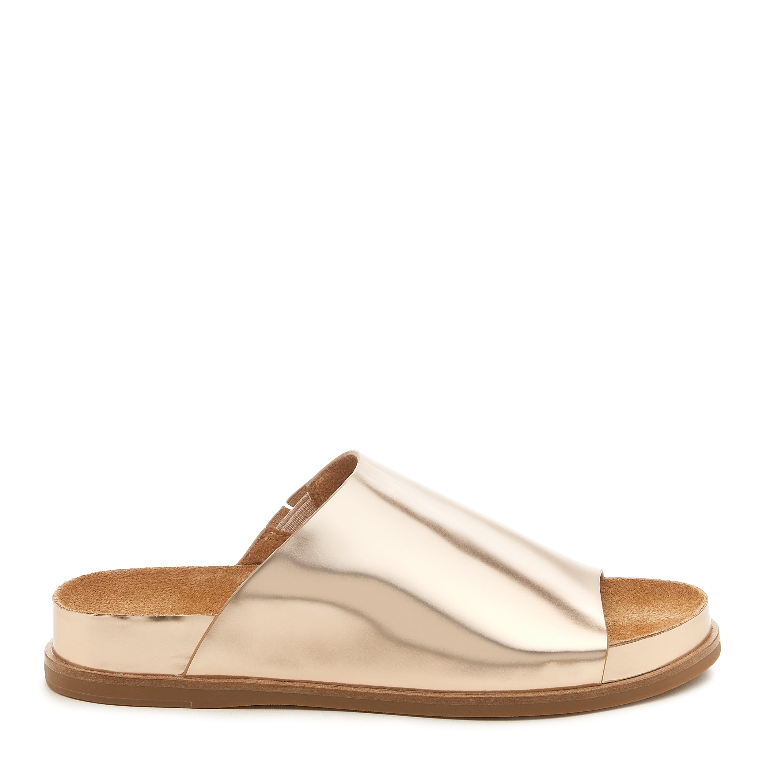 Gold discount slide sandals