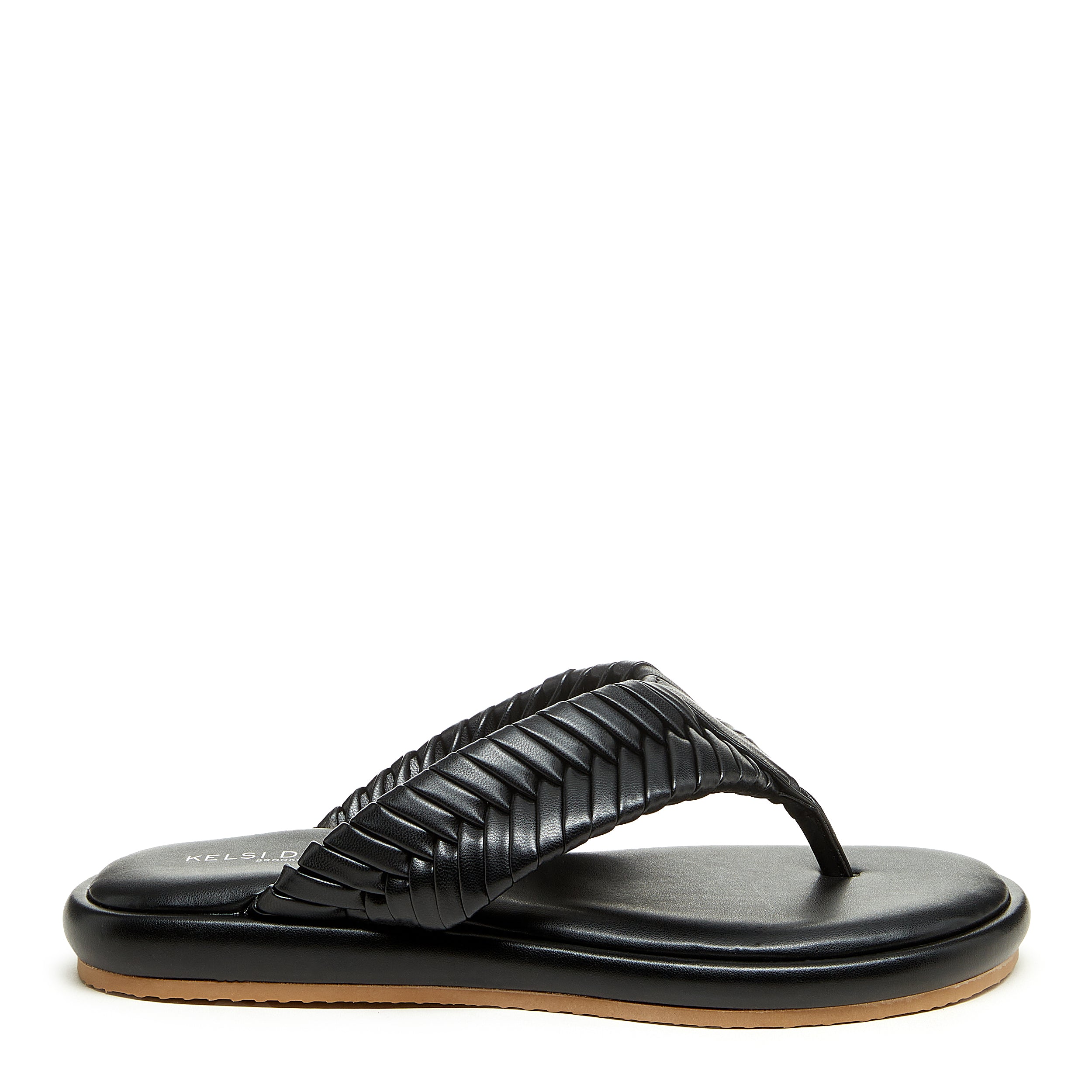 Black braided flip discount flops