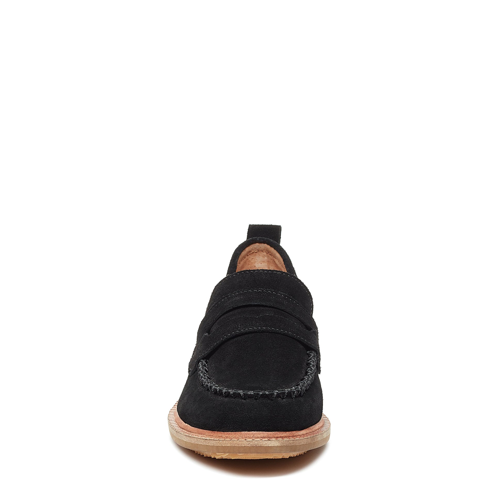 Baxton Black Suede Leather Loafers